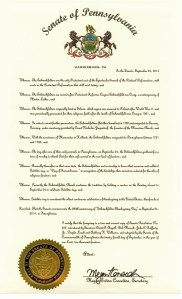 PA Senate Resolution September 24, 2014